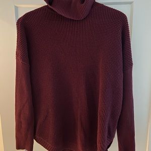 Michael Kors maroon cable knit sweater - sz m